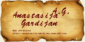 Anastasija Gardijan vizit kartica